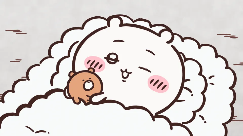 ABEMAの第359話配信ページに掲載された場面画像(3枚目)。アニメ『ちいかわ』第359話「あくむ⑪」に対応する画像