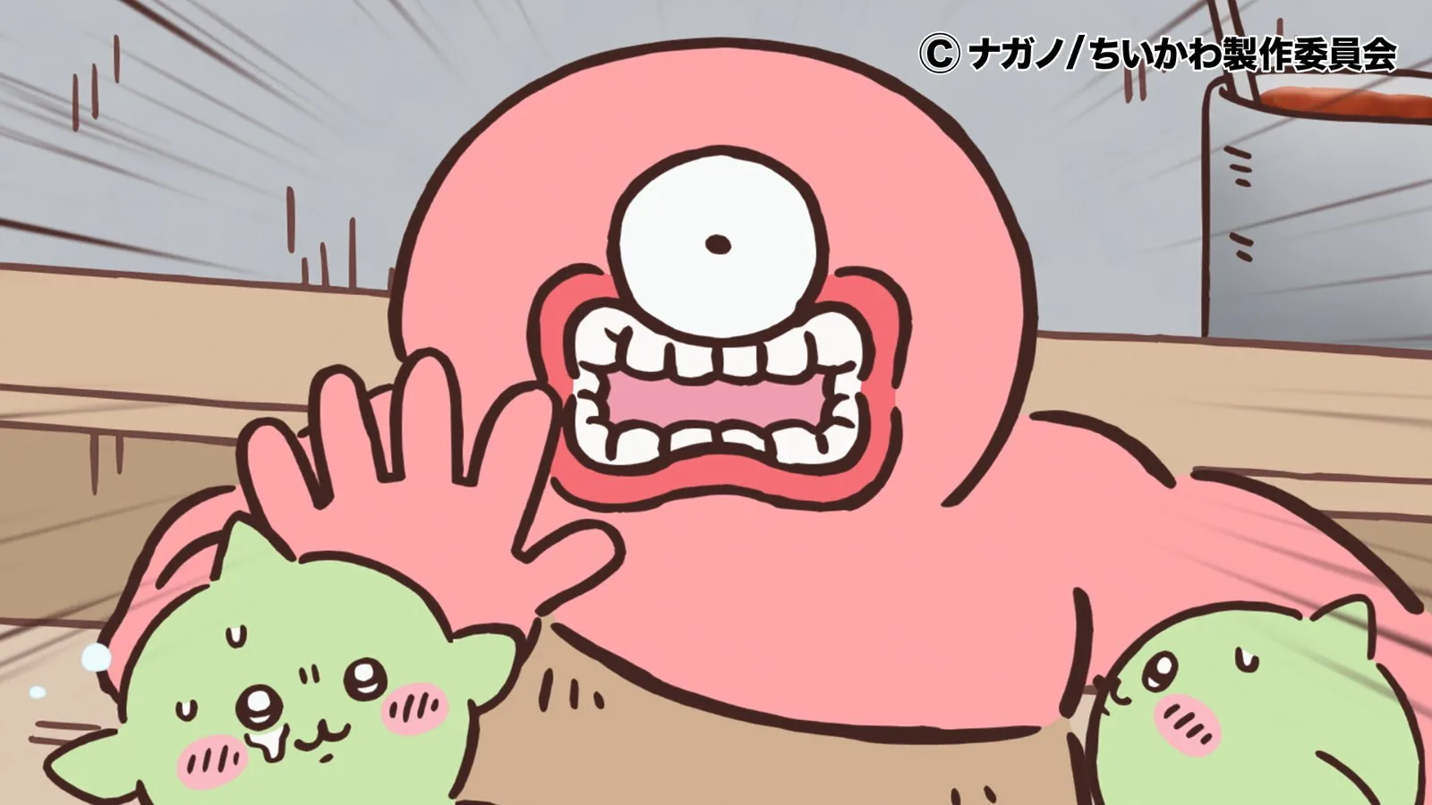 アニメ公式Xの第363話「うまカレー／隠し味」放送前告知画像。アニメ『ちいかわ』第363話「うまカレー／隠し味」に対応する画像