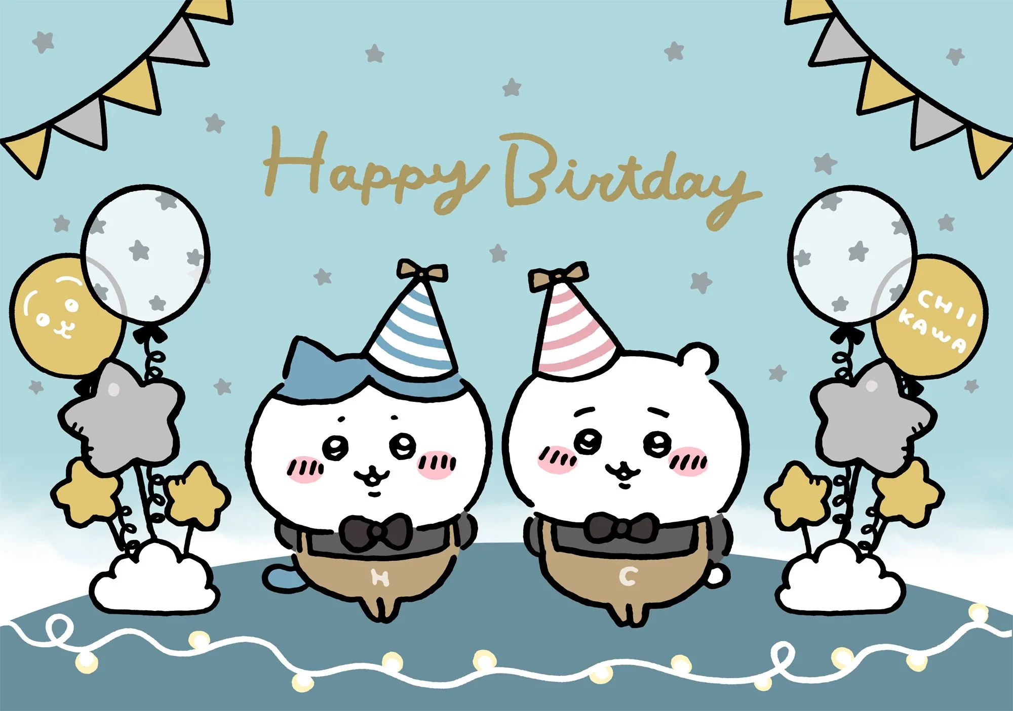 ナガノ公式Xの2021/5「🎂ちいかわハチワレハッピーバースデイ」漫画画像