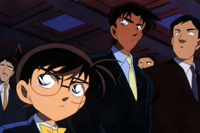 第238話(前編)のパーティー会場で参加するコナンと服部平次