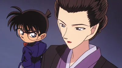静華と並ぶコナン（前編の場面）
