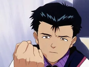 第拾八話命の選択をで握った手元を見ながら考え込む鈴原トウジの公式場面画像