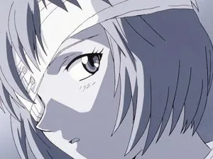 第弐拾参話涙で二代目レイの死後に病室へ現れる包帯姿の三代目レイの公式場面画像