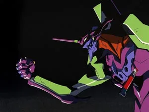 第弐拾四話最後のシ者で初号機の手に包まれシンジへ死の選択を委ねる渚カヲルの公式場面画像