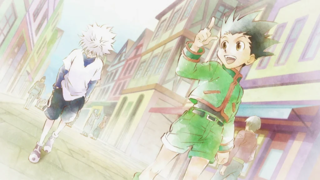 ゴンとキルアの体格比較　引用『HUNTER×HUNTER』冨樫義博