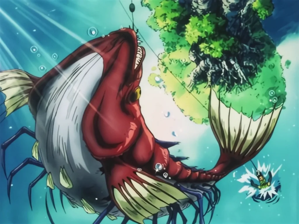 ヘビブナの群生地に登場するanime-1999-tv-episodes 第1話の作中描写