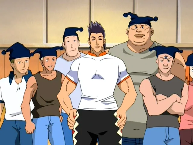 スポーツ勝負でゴンたちを迎え撃つ囚人たち