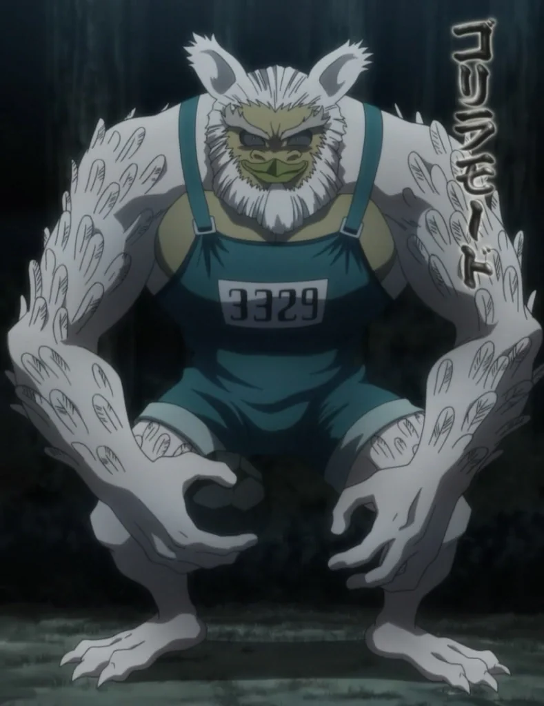 2011年版 第99話のゴリラモードでゴンの攻撃を防ぐホロウ