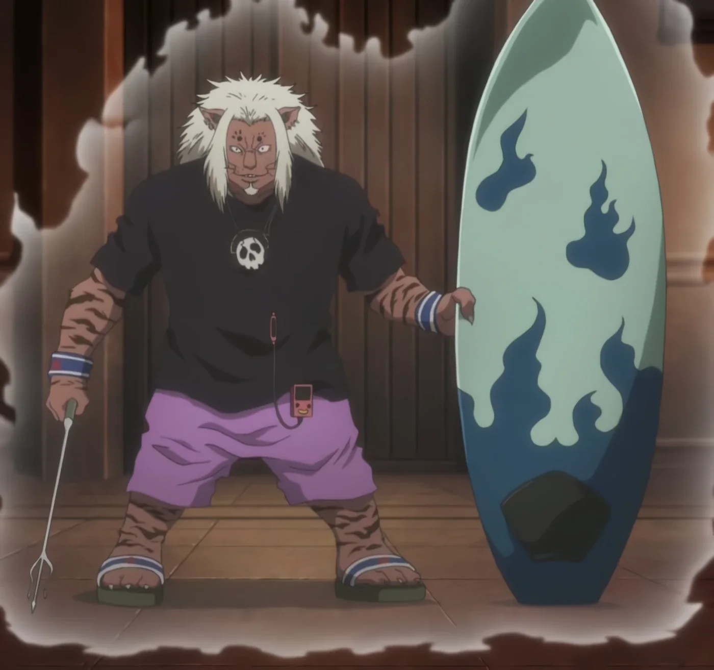 水面を移動してモラウを狙うイナムラ