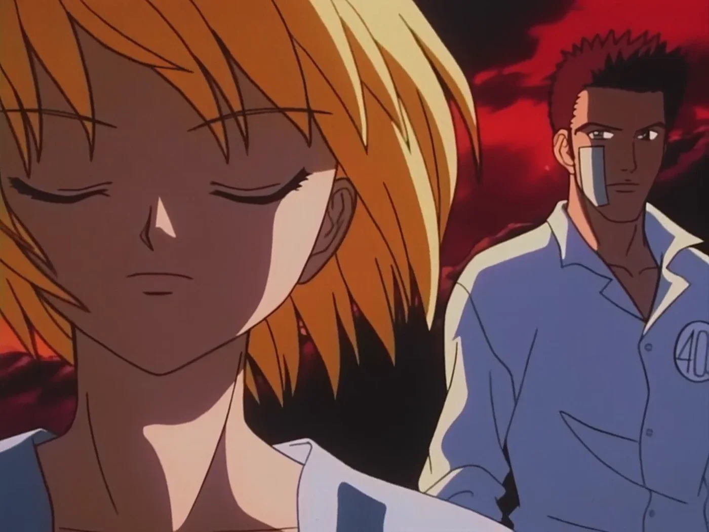 1999年版 第18話のクルタ族の過去を語るクラピカと聞くレオリオ