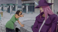 車へ乗る条件を主張するエルディス