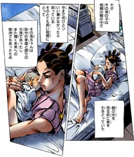 生まれた子を抱くウェスの母親