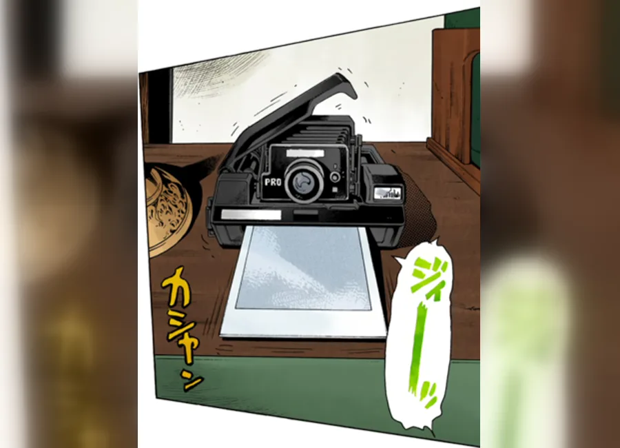 仗助と承太郎を写真へ閉じ込める場面