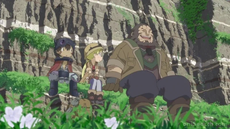 リコへ話しかけるハボルグのアニメ本編場面