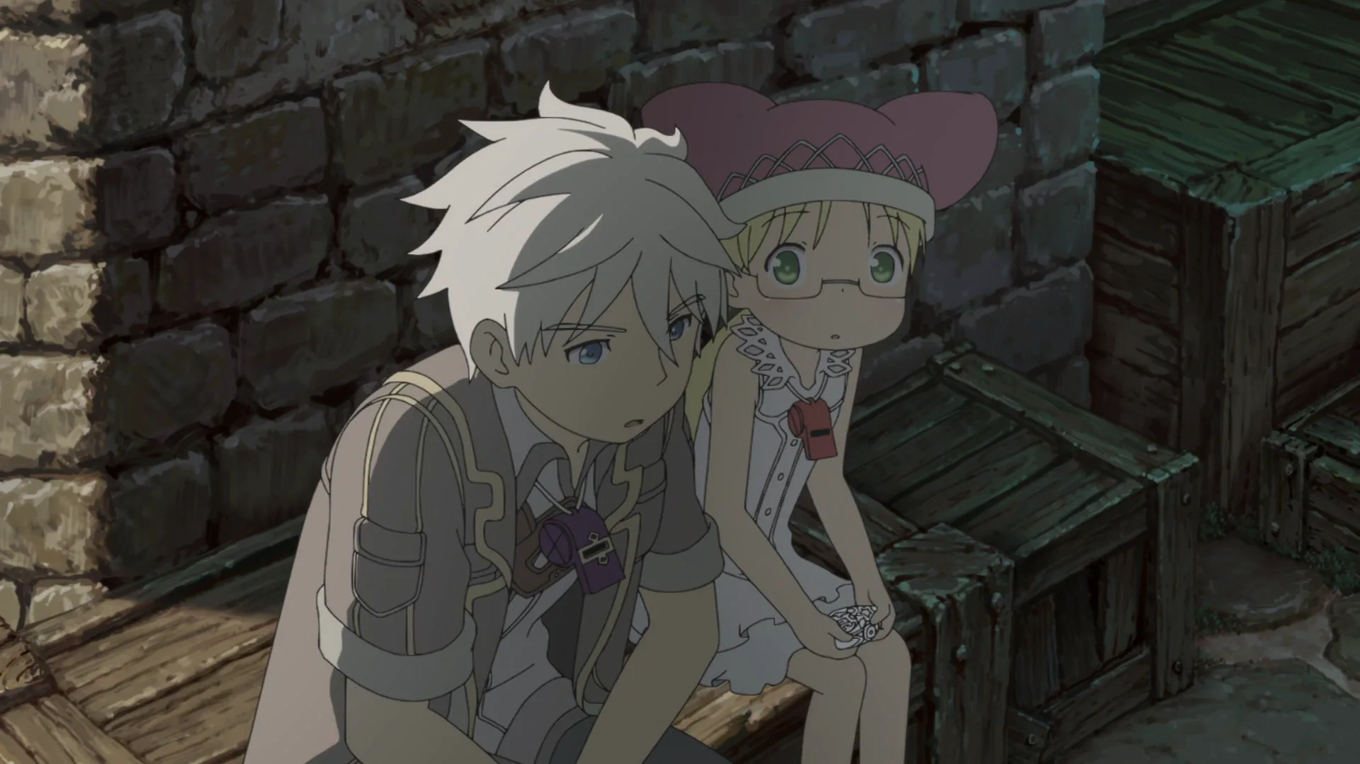 リコと話すジルオのアニメ本編場面