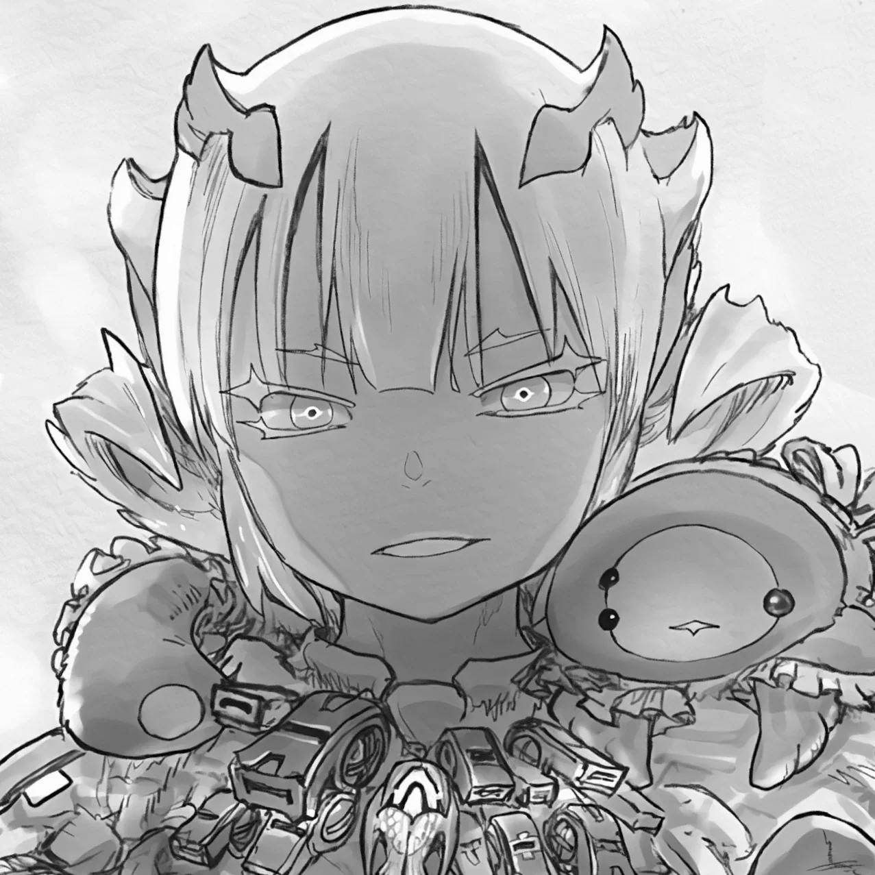 素顔を見せた白笛スラージョの原作漫画場面