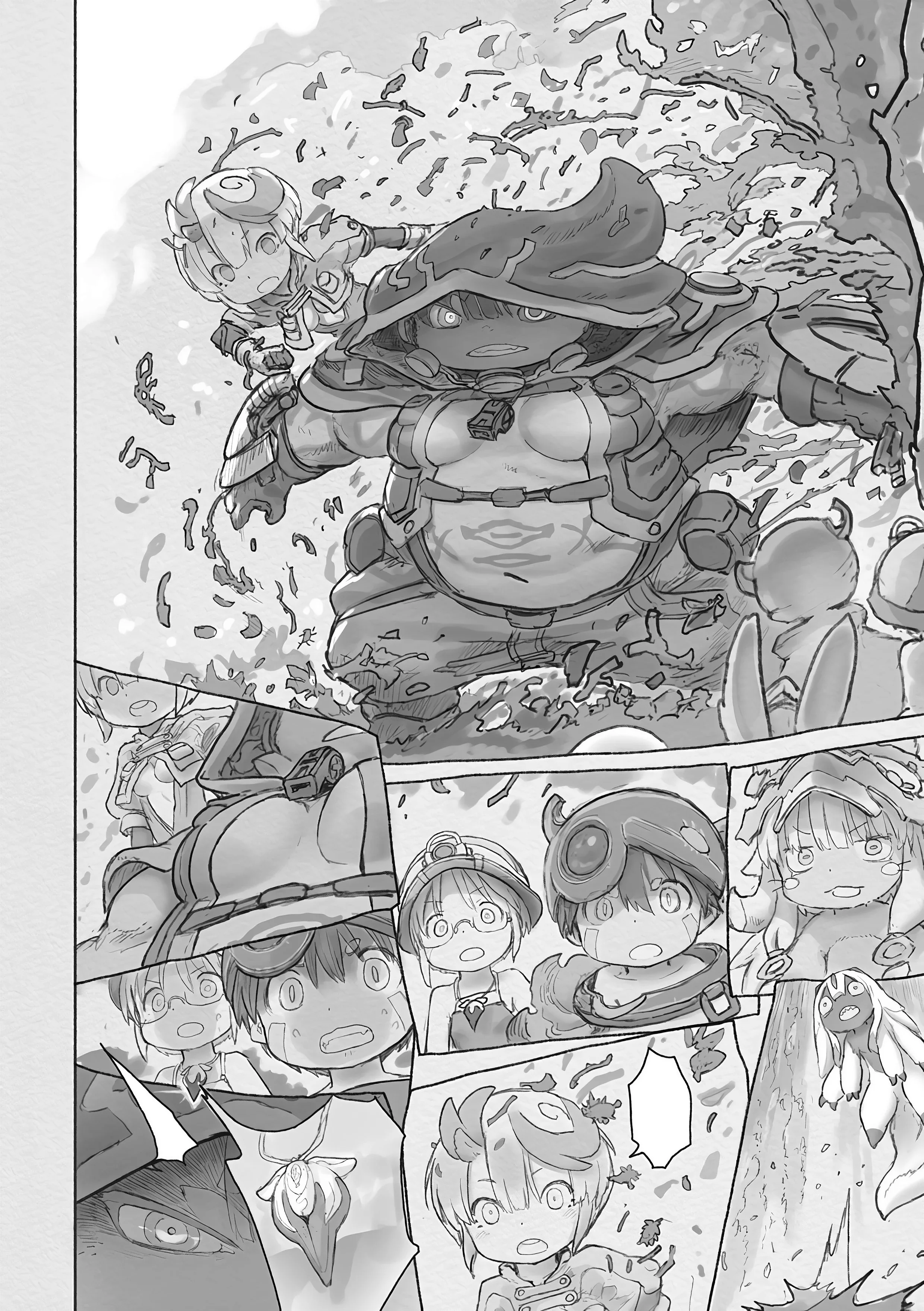 ニシャゴラとともにリコ一行へ出会うテパステの原作漫画場面