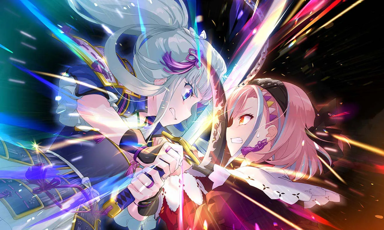 太刀を持つ水名露の魔法少女姿