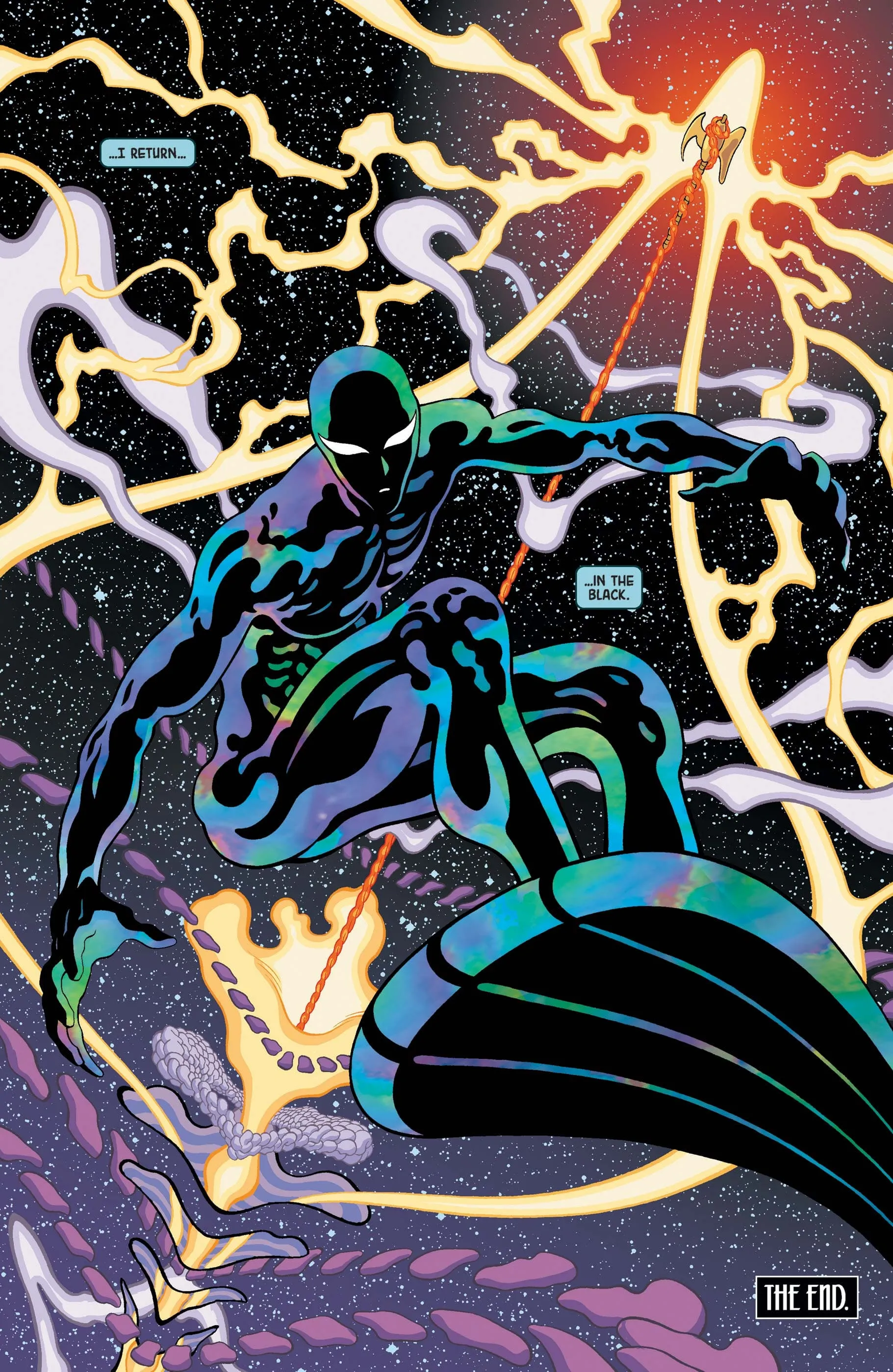 Silver Surfer Blackで宇宙の深部を進むシルバーサーファー