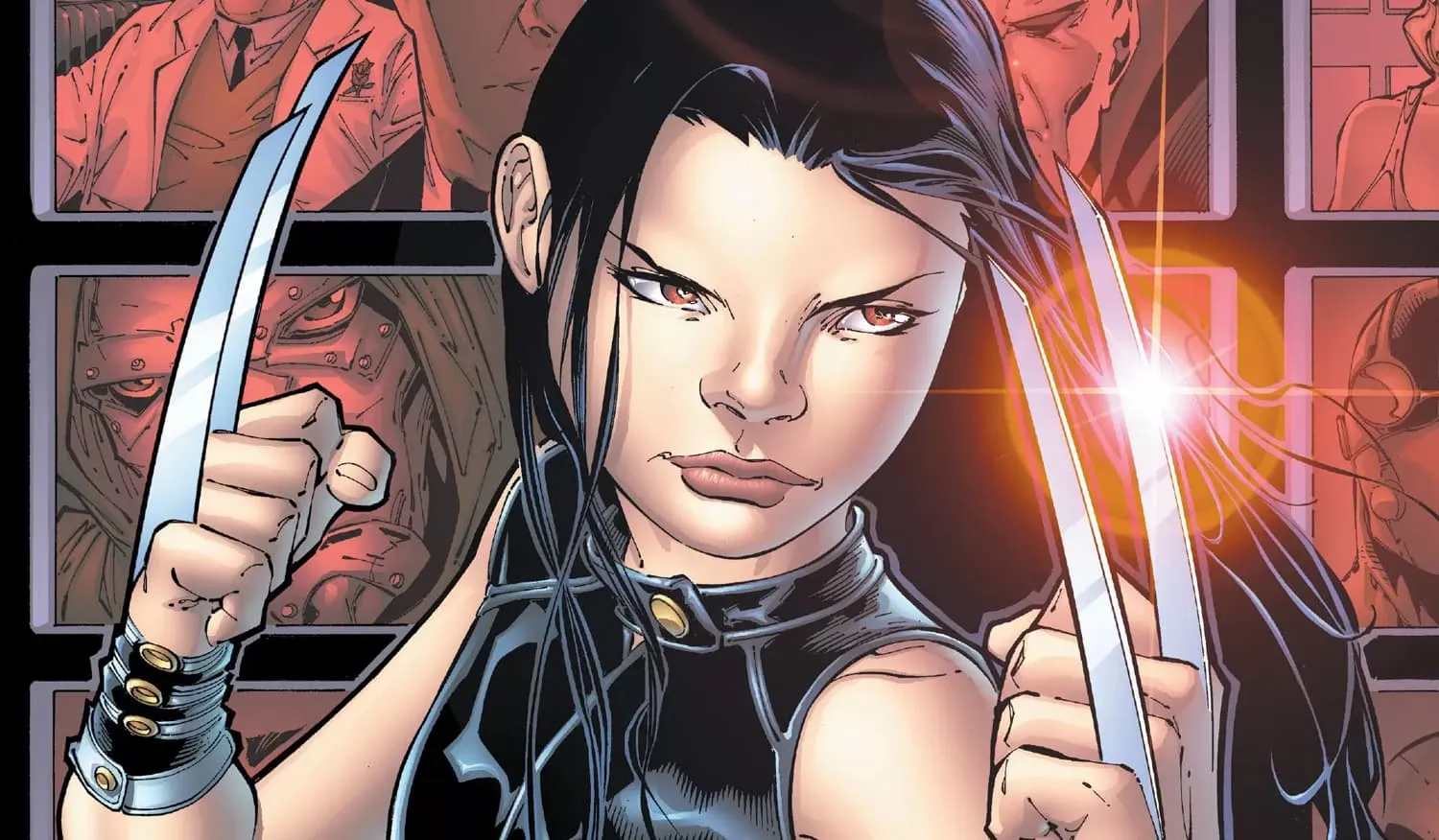 X-23計画で育てられる幼いローラのコミック場面