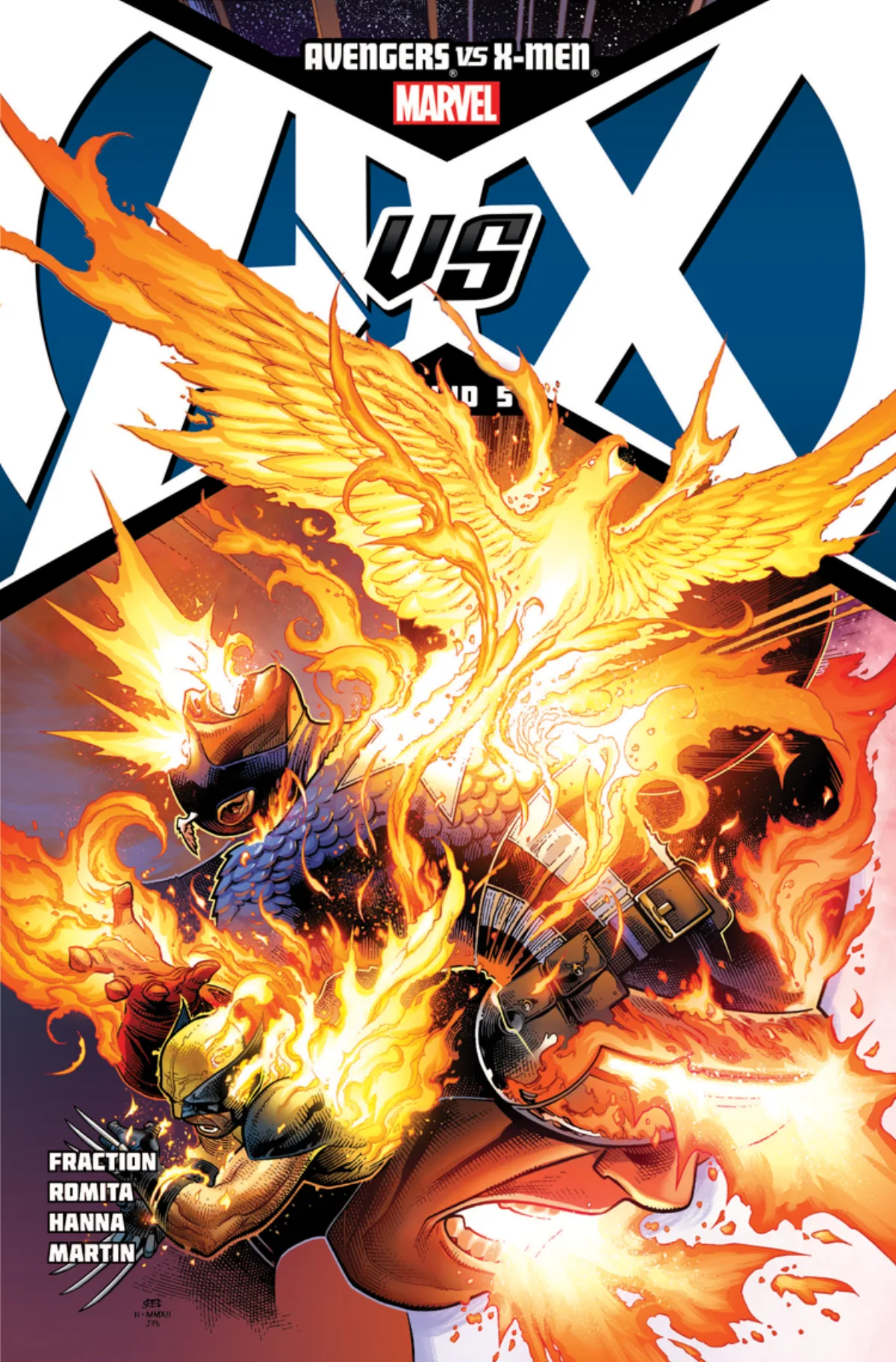 『Avengers Vs. X-Men』（2012）第5号カバー