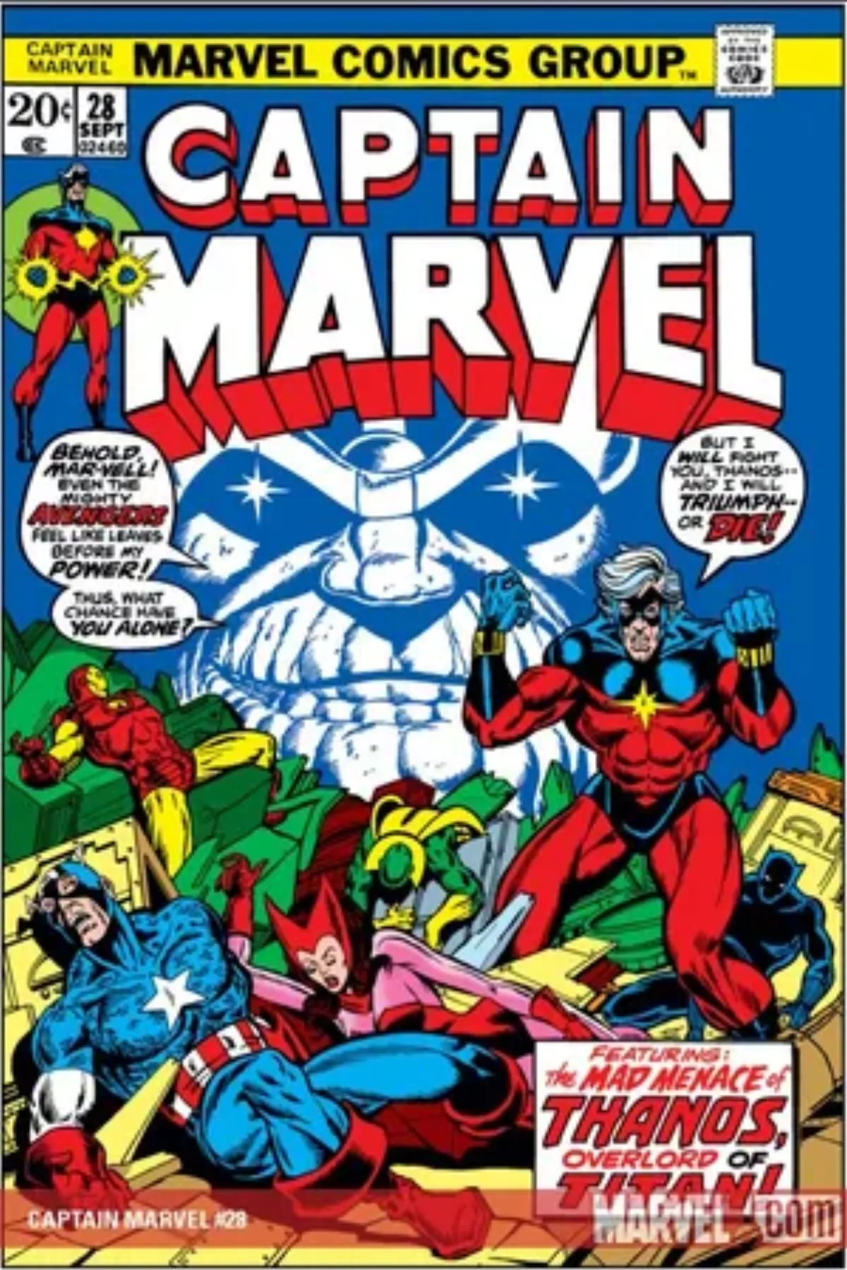 ジム・スターリンが手掛けた『Captain Marvel』第28号カバー