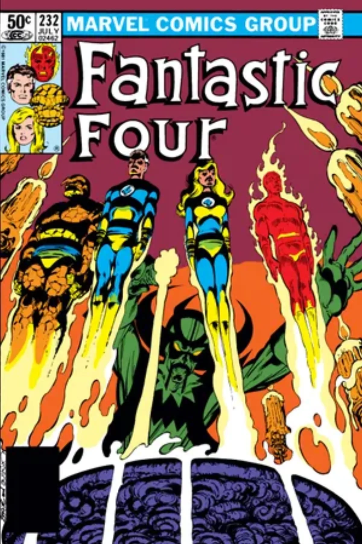 ジョン・バーン脚本・作画『Fantastic Four』第232号カバー