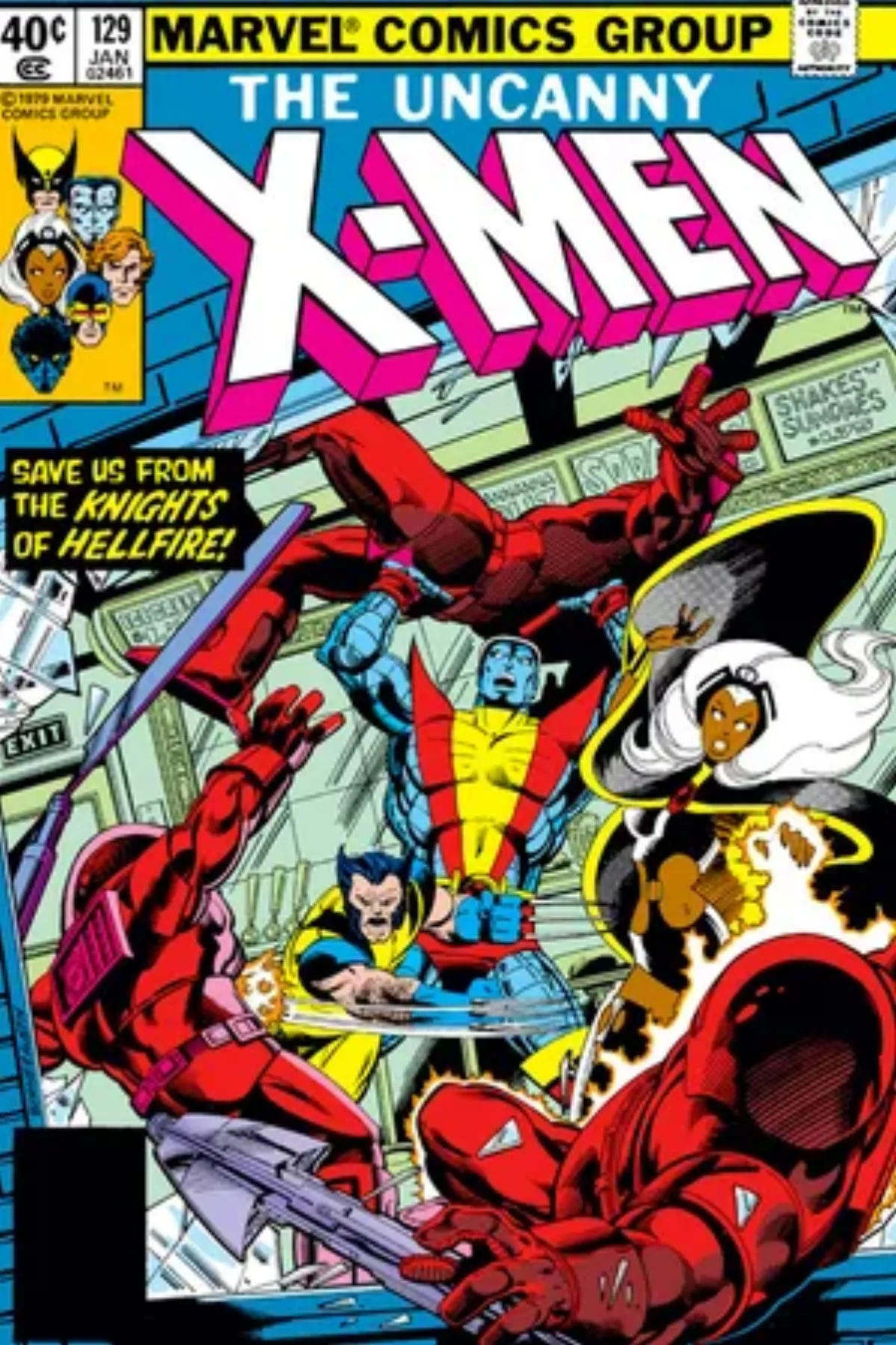 ジョン・バーン作画『Uncanny X-Men』第129号カバー