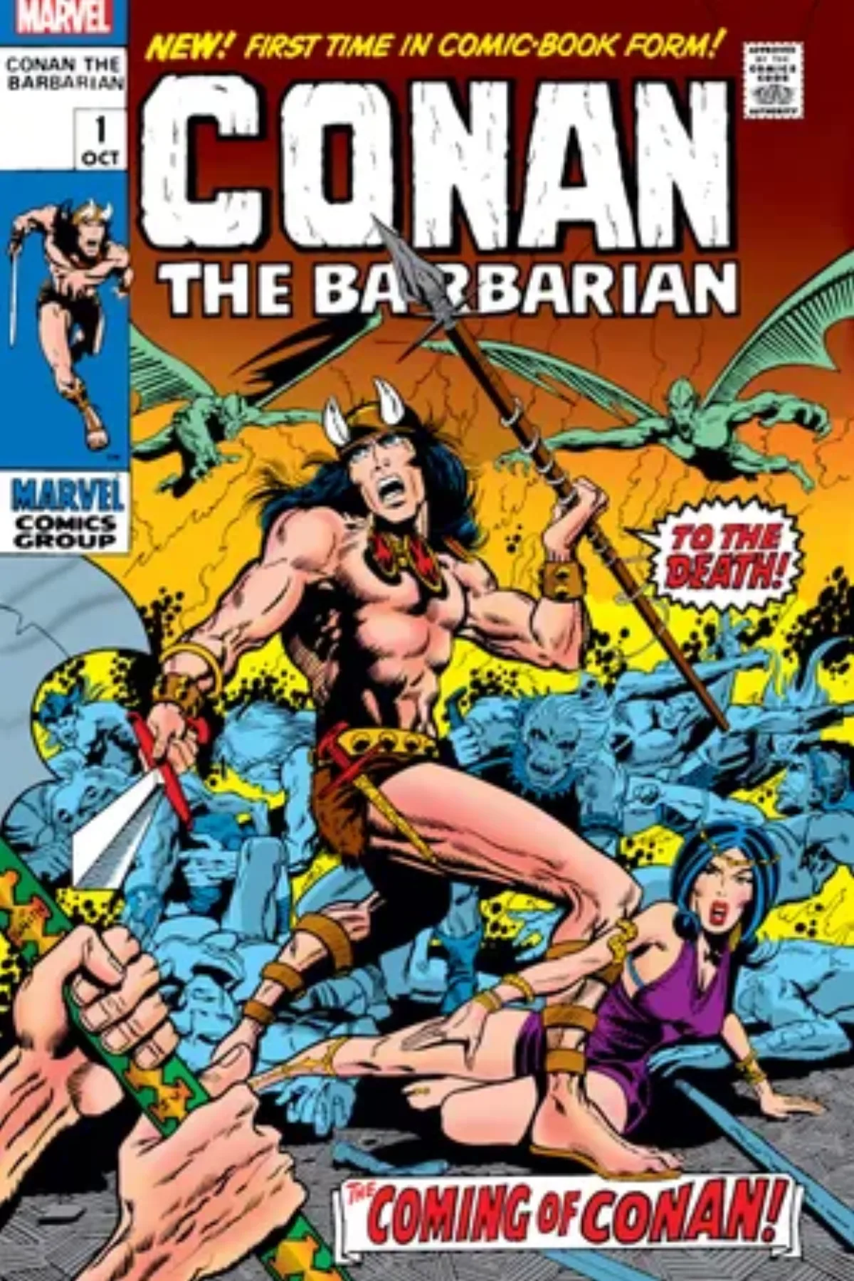 ロイ・トーマス脚本『Conan the Barbarian』第1号復刻カバー