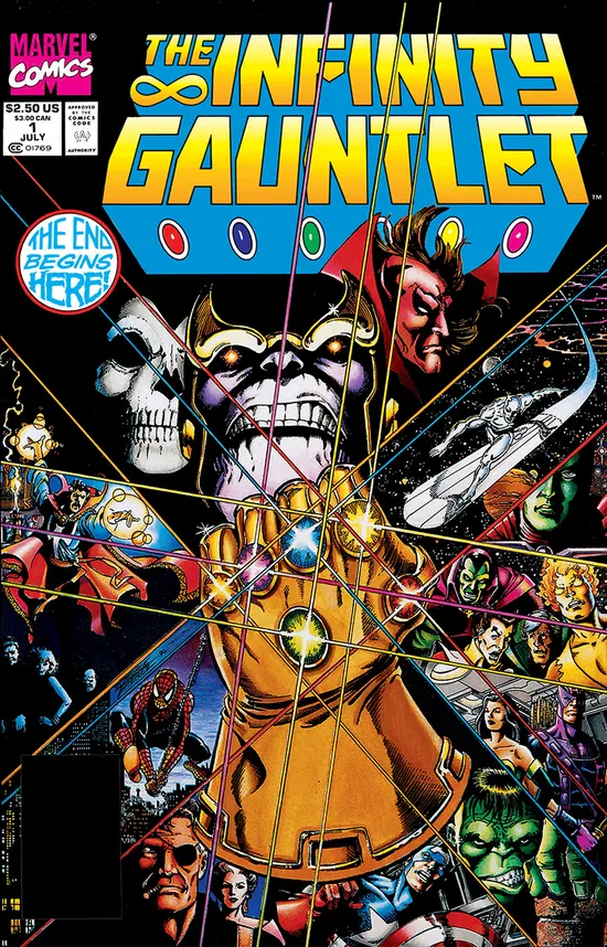 Infinity Gauntlet 1号のMarvel公式表紙