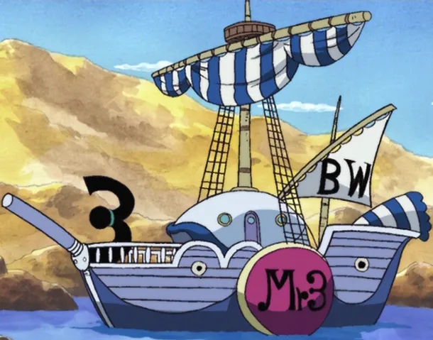 智略天然丸｜Mr.3とミス・ゴールデンウィークの小型船に関する原作・アニメ・公式資料のビジュアル 1